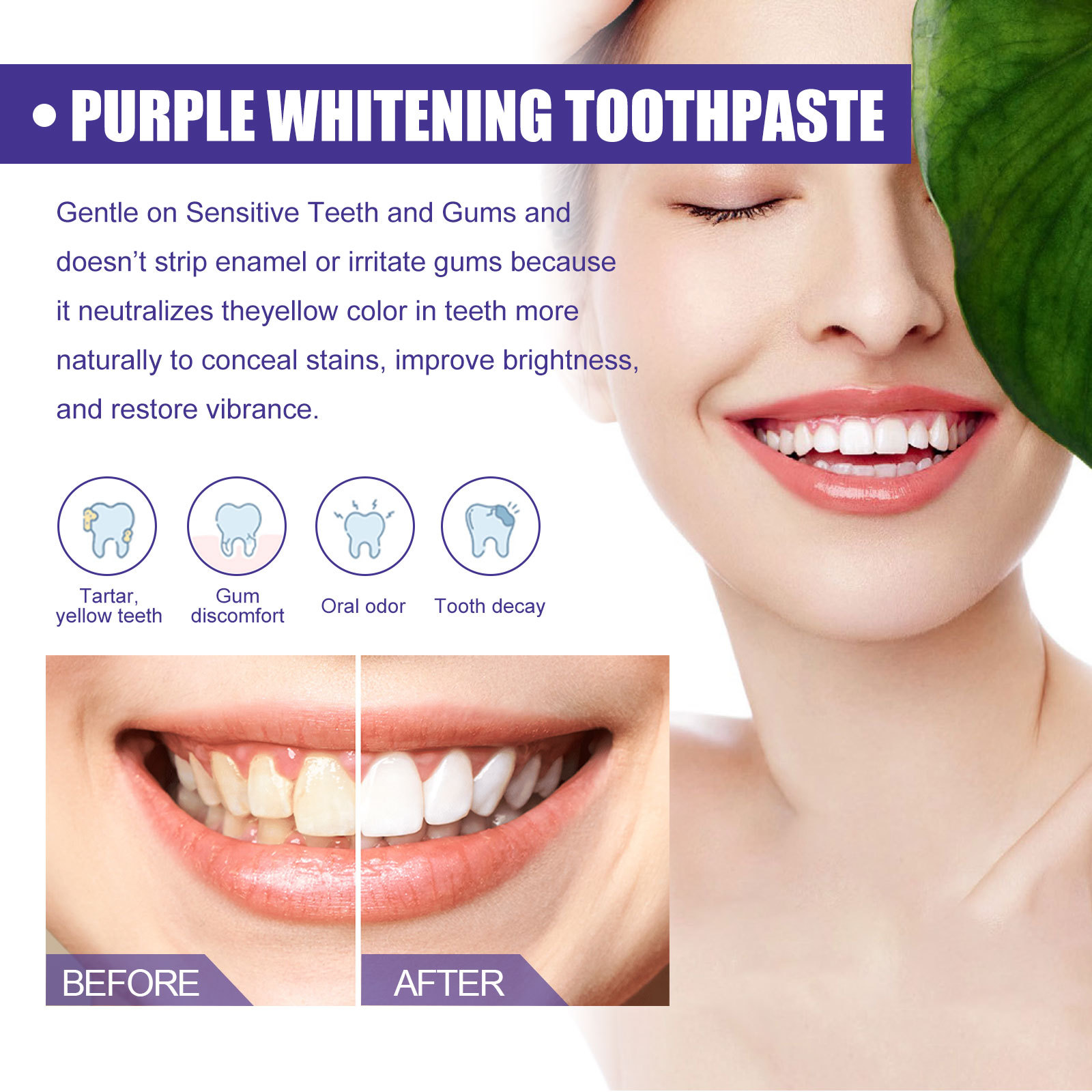 Purple Toothpaste Teeth Whiten - Teeth Whitening Crest review and price